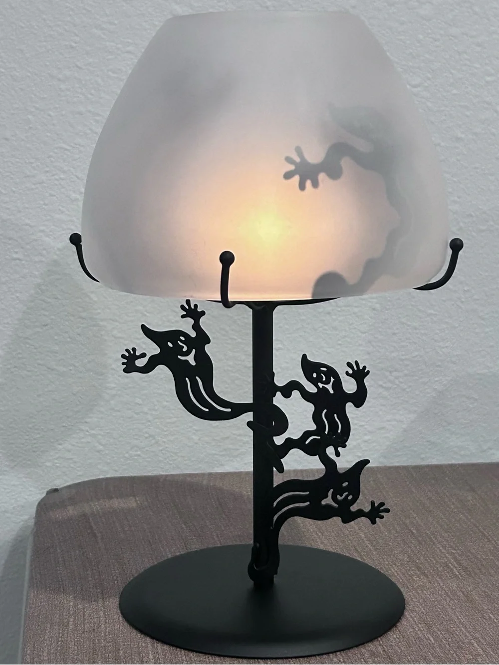 PartyLite Shadow Dancers Ghosts Candle Holder Tealight Lamp Halloween Fall Decor